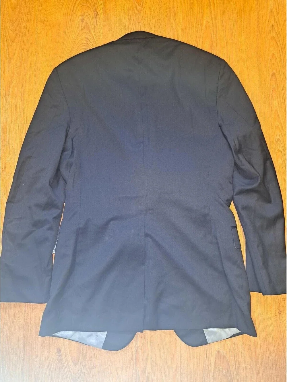 Hart Schaffner Marx Blazer Mens 38R Navy Bronze Buttons Wool